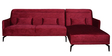 Pearl LHS 3 Seater Sofa with Lounger in Carmine Red Colour