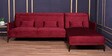 Pearl LHS 3 Seater Sofa with Lounger in Carmine Red Colour