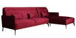 Pearl LHS 3 Seater Sofa with Lounger in Carmine Red Colour