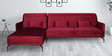 Pearl RHS 3 Seater Sofa with Lounger in Red Colour