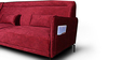 Pearl RHS 3 Seater Sofa with Lounger in Red Colour