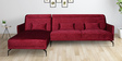 Pearl RHS 3 Seater Sofa with Lounger in Red Colour