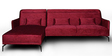 Pearl RHS 3 Seater Sofa with Lounger in Red Colour