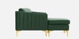 Pearl Velvet LHS Sectional Sofa in Green Colour