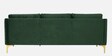 Pearl Velvet LHS Sectional Sofa in Green Colour