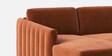 Pearl Velvet LHS Sectional Sofa in Rust Colour