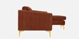 Pearl Velvet LHS Sectional Sofa in Rust Colour
