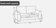 Pedro  Velvet 2 Seater Sofa In Wine Colour