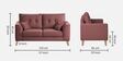 Pedro  Velvet 2 Seater Sofa In Wine Colour
