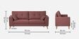 Pedro  Velvet 3 Seater Sofa In Wine Colour