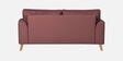 Pedro  Velvet 3 Seater Sofa In Wine Colour