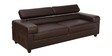 Penza Leatherette 3 Seater Sofa In Dark Brown Colour