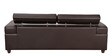 Penza Leatherette 3 Seater Sofa In Dark Brown Colour