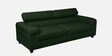Penza Leatherette 3 Seater Sofa In Dark Green Colour