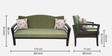 Peppy 3 Seater Sofa In Dark Walnut Finish