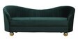 Enrico Velvet 3 Seater Sofa In Green Colour