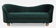 Enrico Velvet 3 Seater Sofa In Green Colour