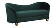 Enrico Velvet 3 Seater Sofa In Green Colour