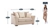 Perth 2 Seater Sofa In Beige Colour