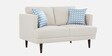 Pescara Velvet 2 Seater Sofa in Ivory Colour
