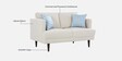 Pescara Velvet 2 Seater Sofa in Ivory Colour