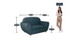 Petal 2 Seater Sofa in Ink Blue Colour