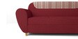 Petal Fabric 3 Seater Sofa in Indian Red Finish