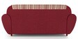 Petal Fabric 3 Seater Sofa in Indian Red Finish