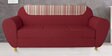 Petal Fabric 3 Seater Sofa in Indian Red Finish