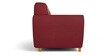 Petal Fabric 3 Seater Sofa in Indian Red Finish