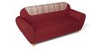 Petal Fabric 3 Seater Sofa in Indian Red Finish