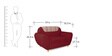 Petal 2 Seater Sofa in Indian Red colour