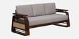 Petra Sheesham Wood 3 Seater Sofa In Beige Colour