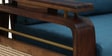 Petra Sheesham Wood 3 Seater Sofa In Blue Colour