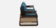 Petra Sheesham Wood 3 Seater Sofa In Blue Colour