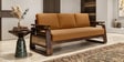 Petra Sheesham Wood 3 Seater Sofa In Light Brown Colour