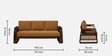 Petra Sheesham Wood 3 Seater Sofa In Light Brown Colour