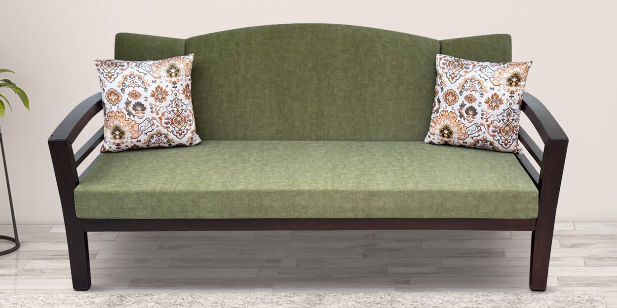Peppy 3 Seater Sofa In Dark Walnut Finish
