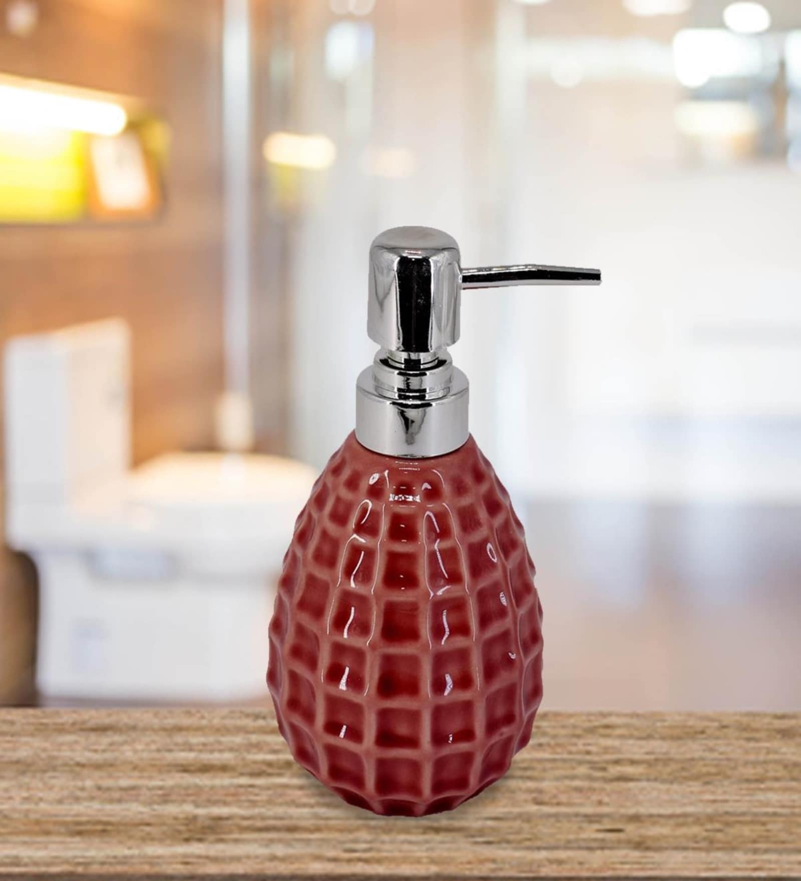 Peach 300 ml Ceramic Liquid Soap Dispenser