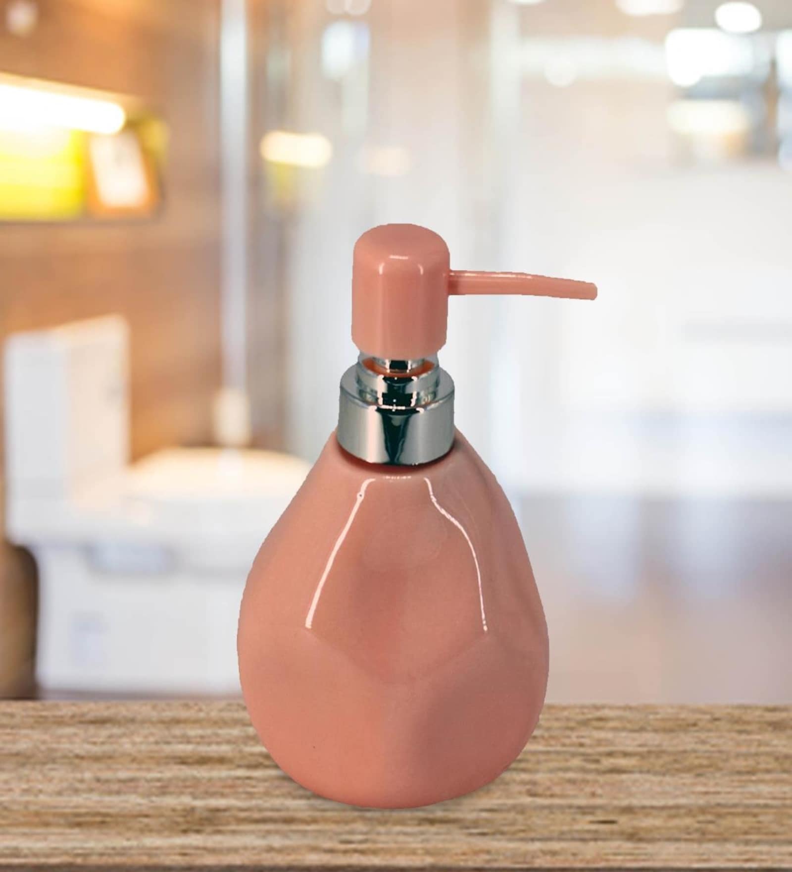Peach 300 ml Ceramic Liquid Soap Dispenser