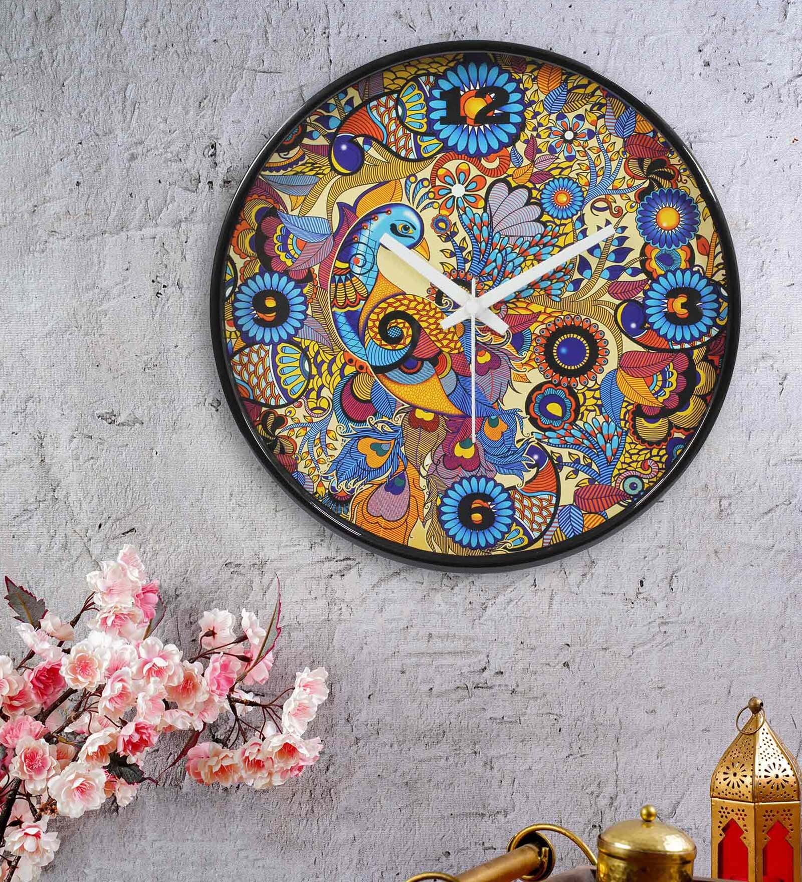 Peacock Admiration  Wall Clock