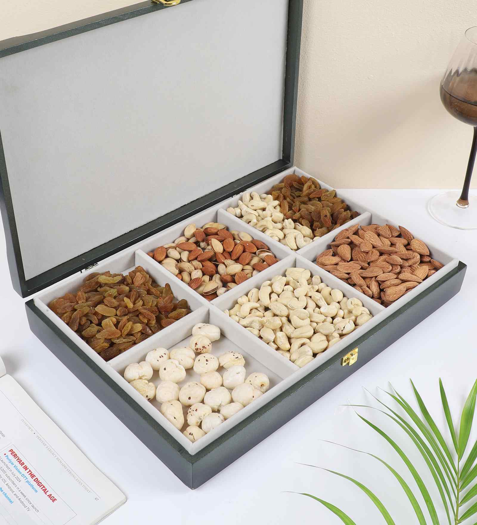 Peacock Elegance Dry Fruit Box (1 Piece)