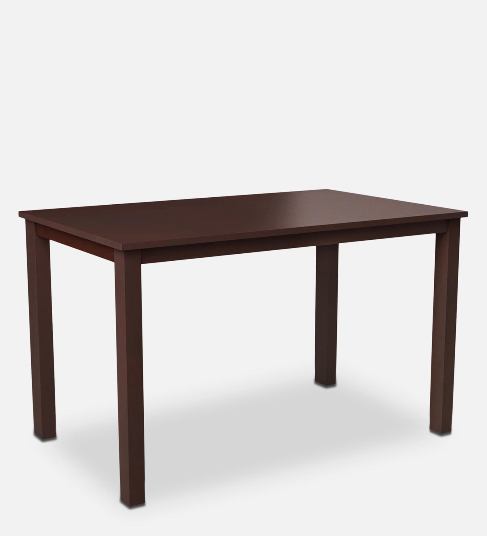 Peak Solid Wood 4 Seater Dining Table in Brown Finish