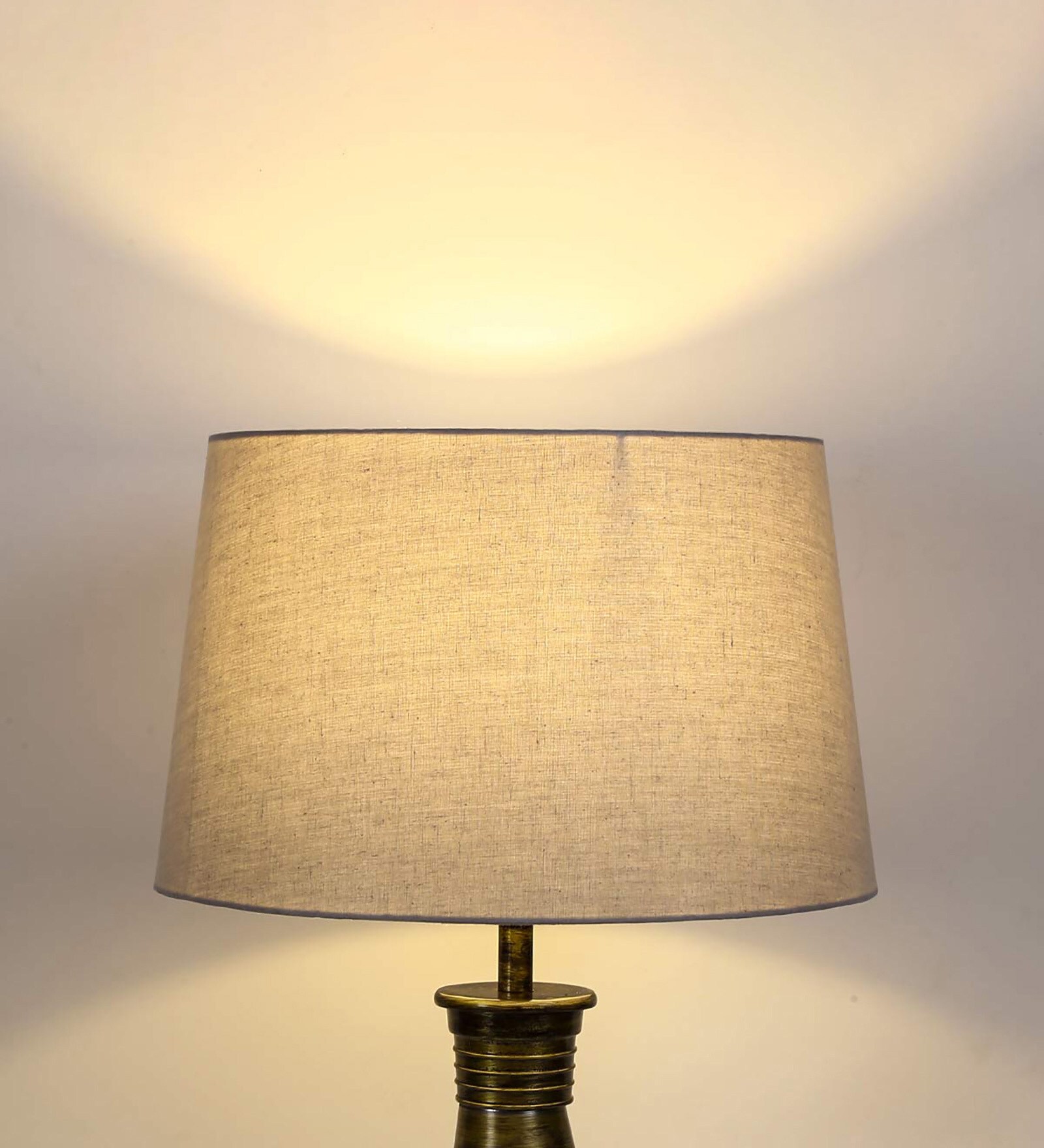 Pearl Grey Cotton Drum Lampshade