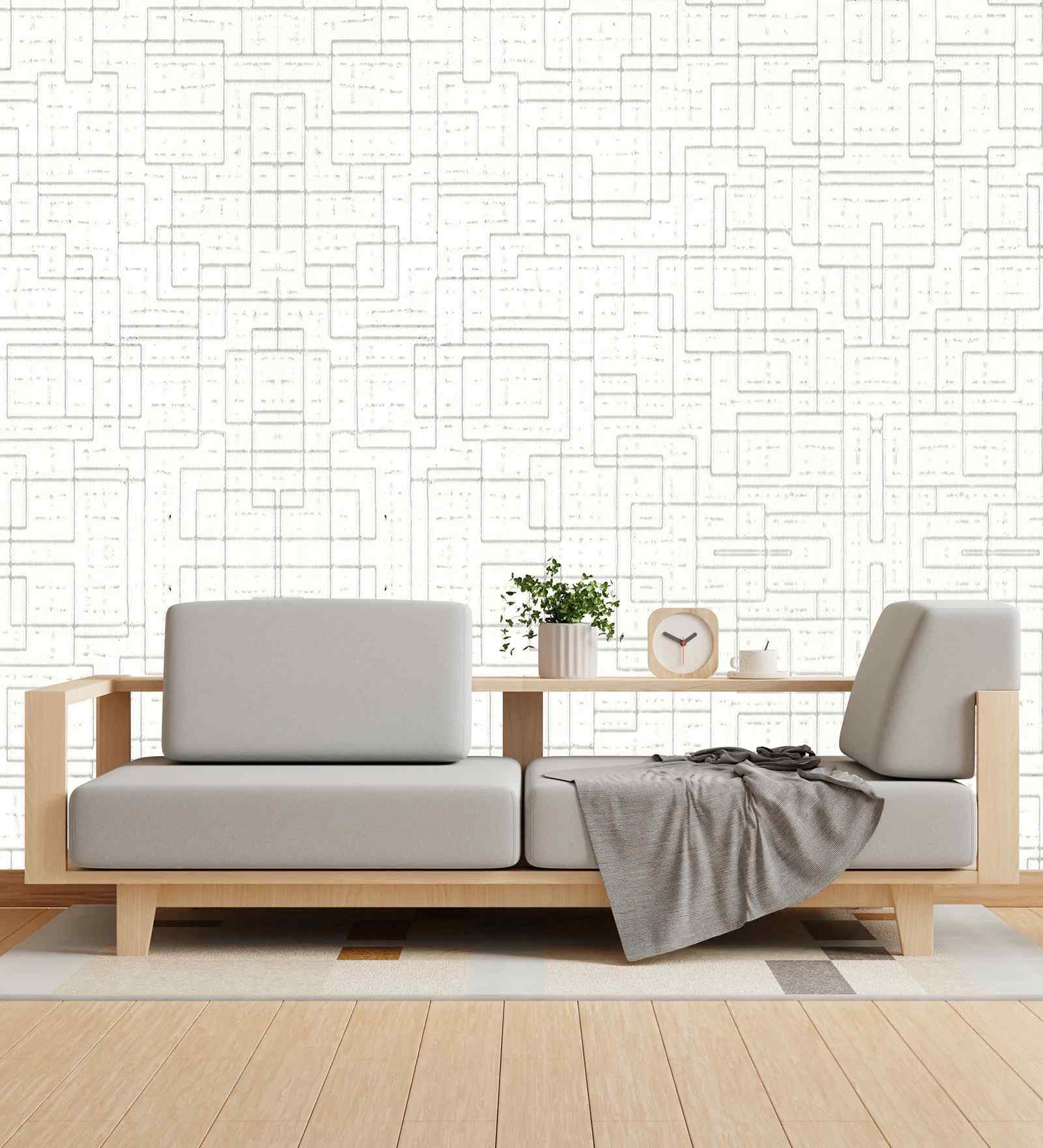 Pearl White Design Subtle Elegance Modern Style Wallpaper