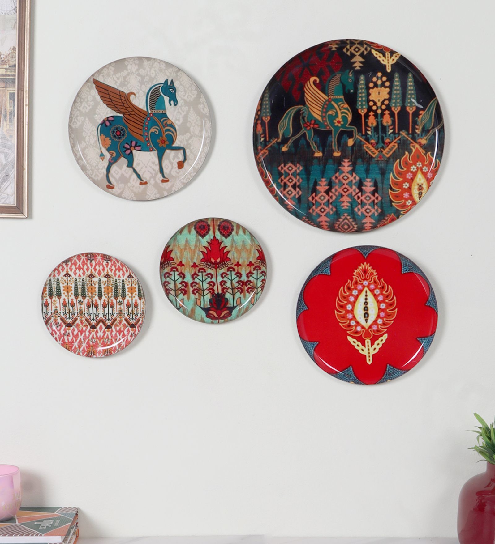 Pegasus Meena Wall Plates Set of 5