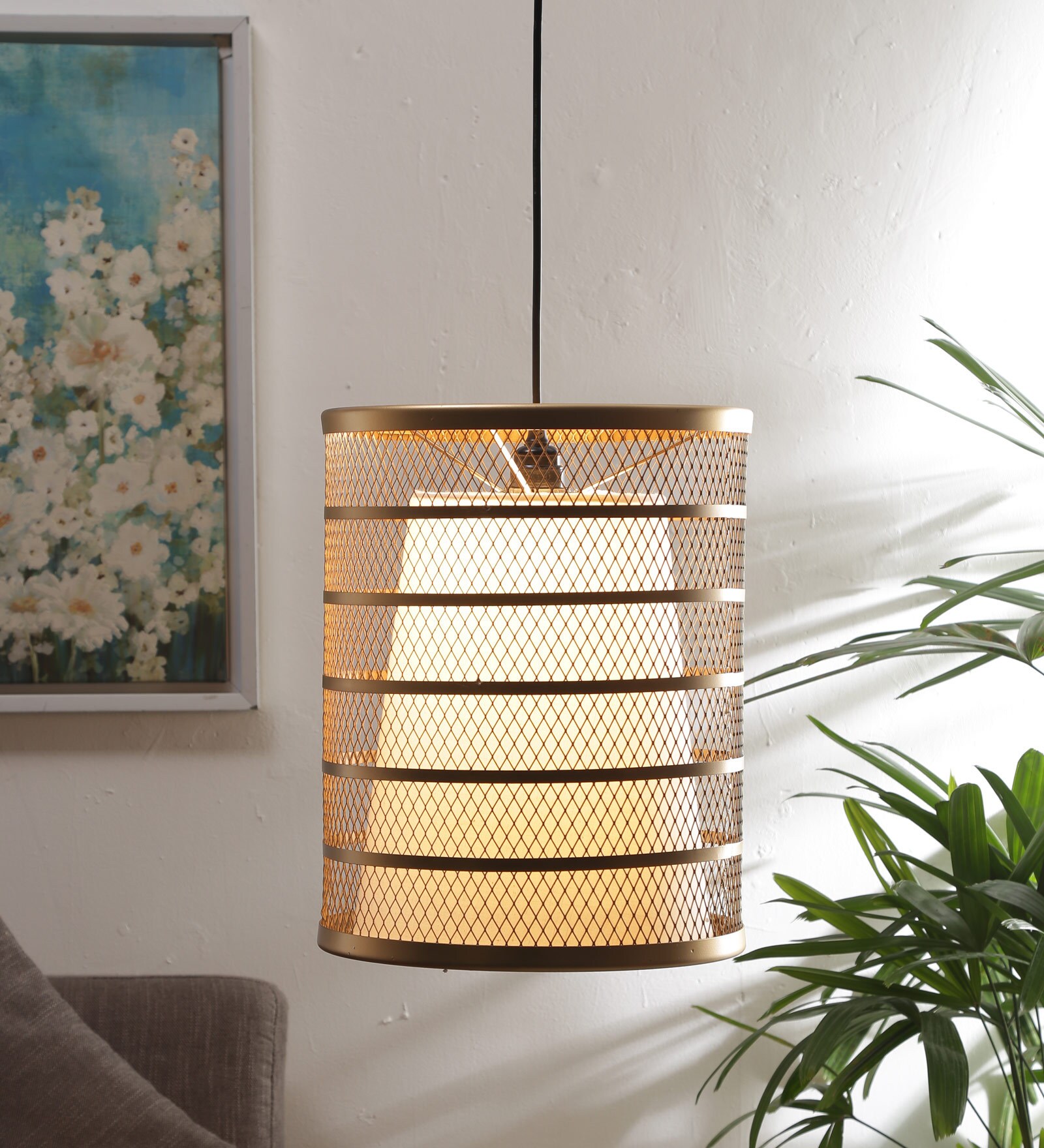 Ivan Brown Metal Single Hanging Lights