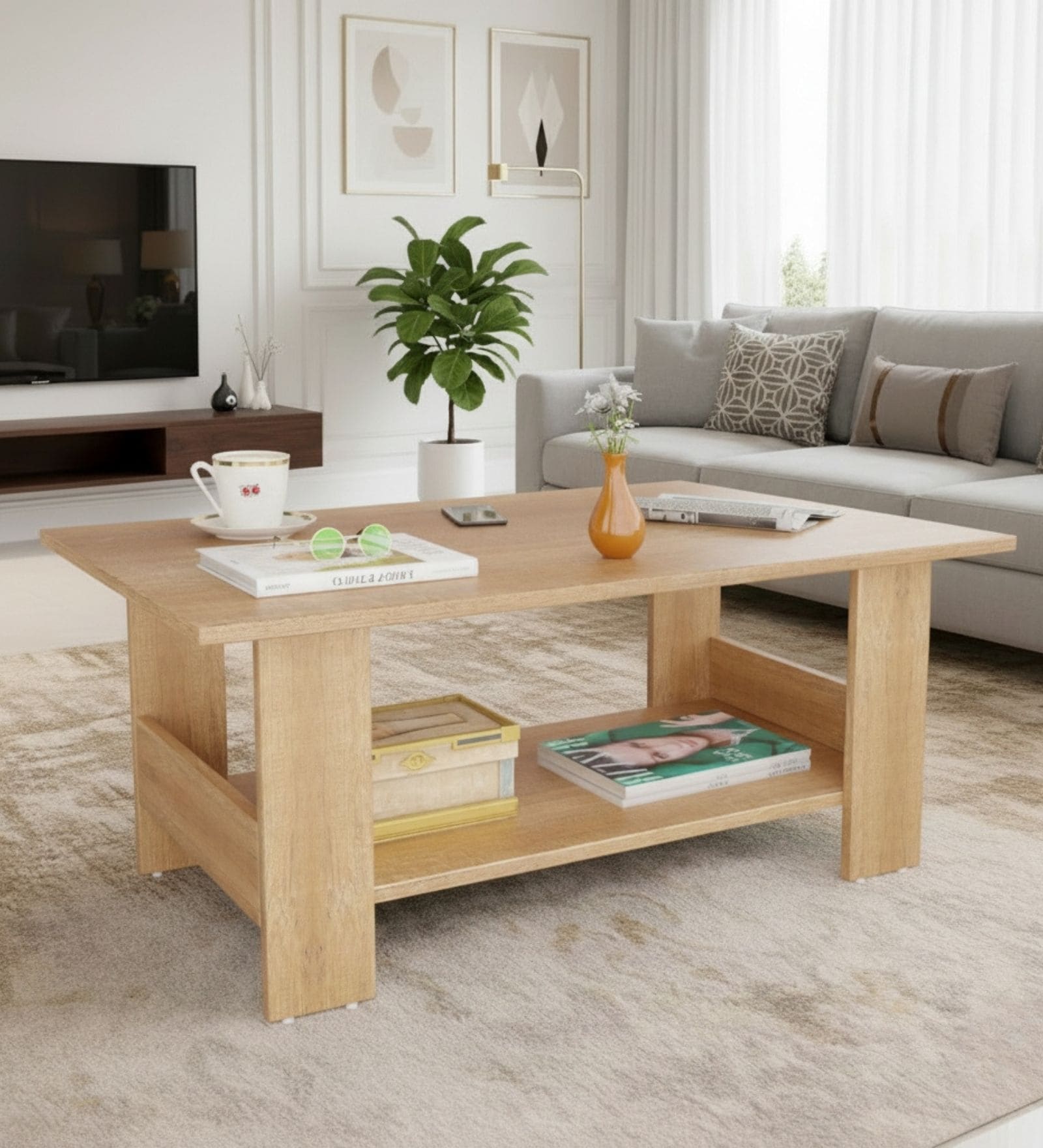 Penio  Coffee table In Canyon Oak Finish