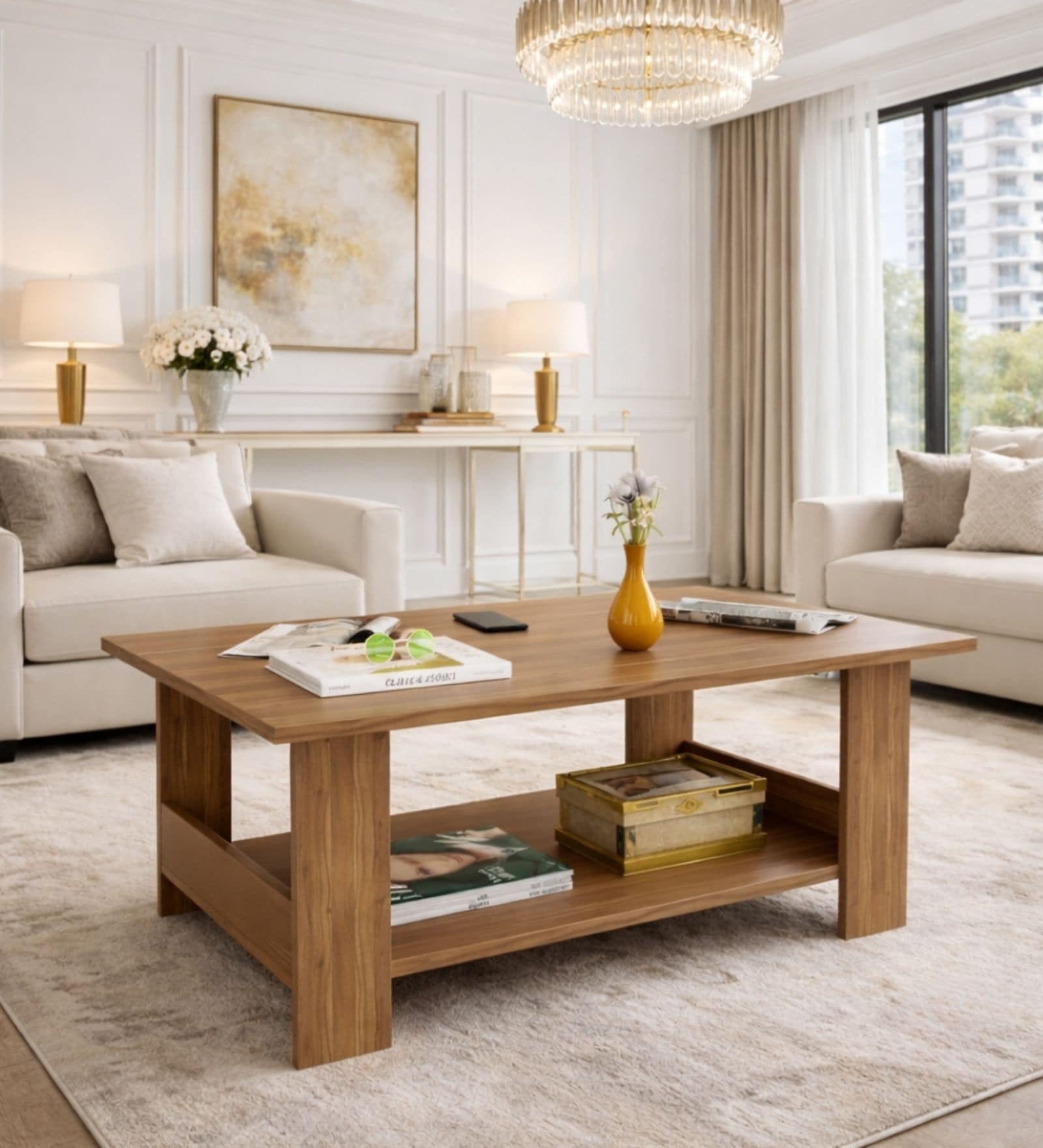 Penio  Coffee table In Noce Lyon Finish