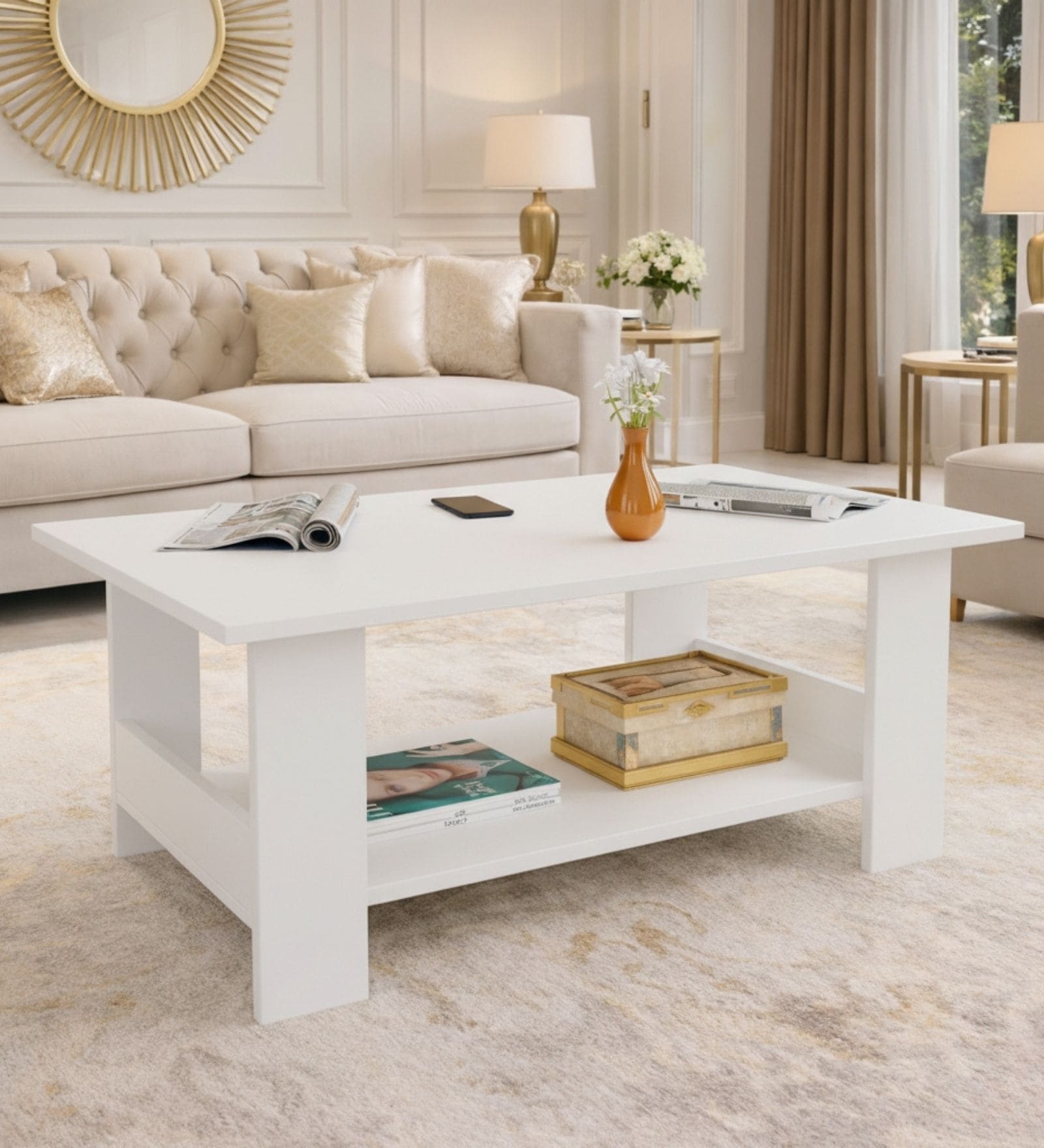 Penio  Coffee table In White Finish